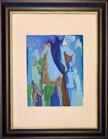 ポイントーセッシュ Marini - Marino Marini ( 1901 - 1980) - MARINO FROM SHAKESPEARE I - Etching, drypoint and aquatint in 28 colours - 1977