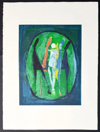 彫版 Marini - Marino Marini (1901–1980) - MARINO FROM SHAKESPEARE II - Color drypoint etching and aquatint on paper - 1978