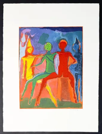 彫版 Marini - Marino Marini (1901–1980) - MARINO FROM SHAKESPEARE II - Color drypoint etching and aquatint on paper - 1978