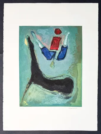 彫版 Marini - Marino Marini (1901–1980) - MARINO FROM SHAKESPEARE II - Color drypoint etching and aquatint on paper - 1978