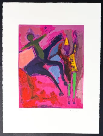 彫版 Marini - Marino Marini (1901–1980) - MARINO FROM SHAKESPEARE II - Color drypoint etching and aquatint on paper - 1978