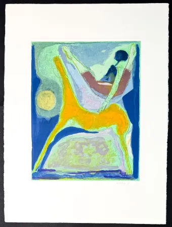 彫版 Marini - Marino Marini (1901–1980) - MARINO FROM SHAKESPEARE II - Color drypoint etching and aquatint on paper - 1978