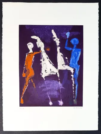 彫版 Marini - Marino Marini (1901–1980) - MARINO FROM SHAKESPEARE II - Color drypoint etching and aquatint on paper - 1978