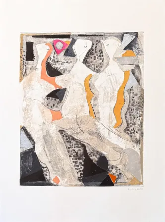 彫版 Marini - Marino Marini (1901 - 1980) - Tre grazie - Etching and color aquatint - 1975