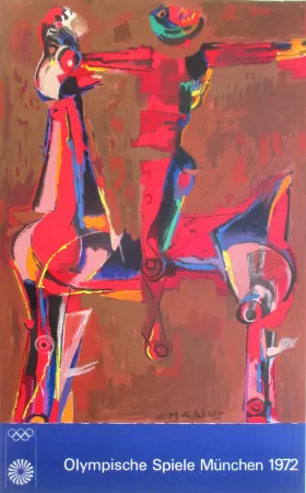 リトグラフ Marini - Olympia 1972, original colourlithograph