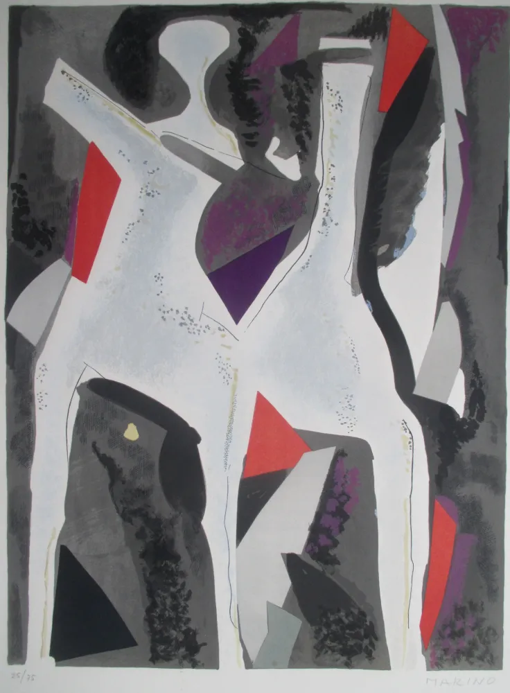 リトグラフ Marini - Personnages du Sacre Printemps  II