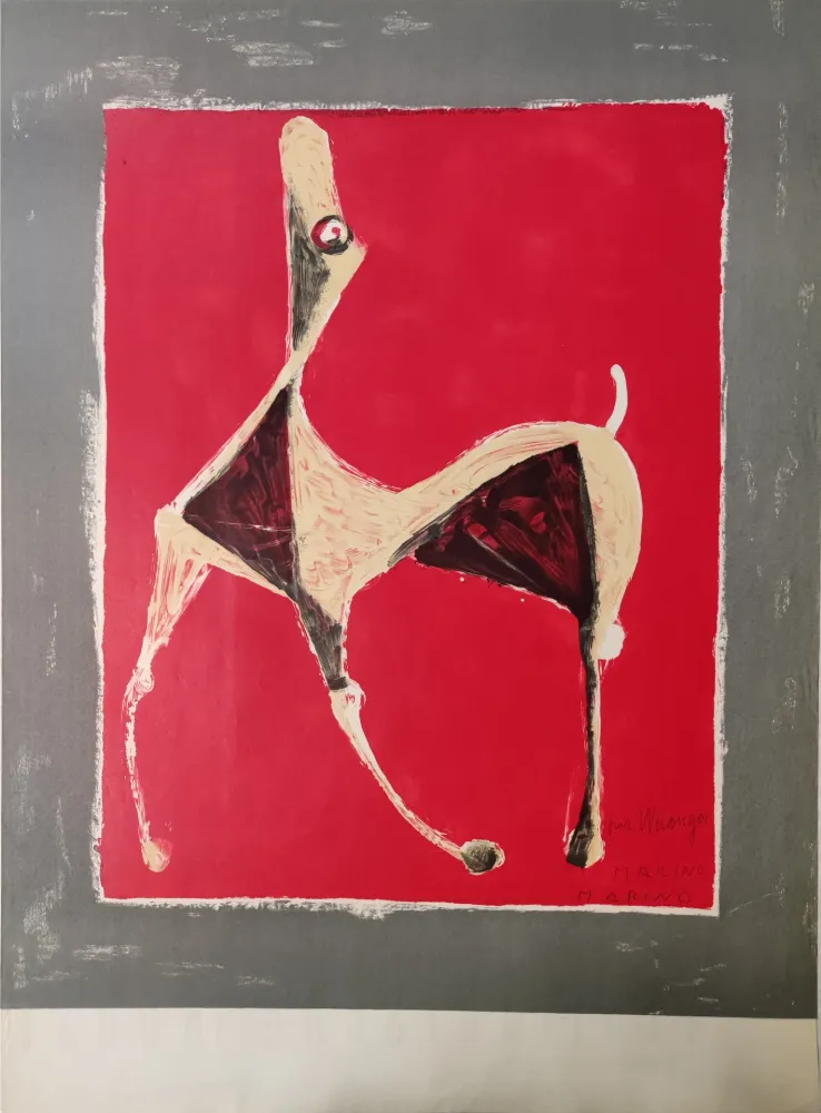 技術的なありません Marini - Pferd auf rotem Grund