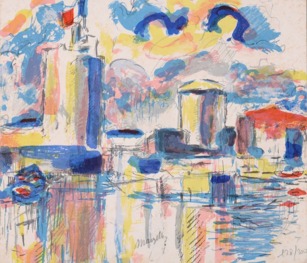 リトグラフ Marzelle - La Rochelle, 1979 - Hand-signed!