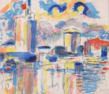 リトグラフ Marzelle - La Rochelle, 1979 - Hand-signed!