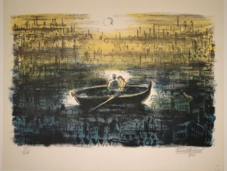 リトグラフ Masereel - Des amoureux