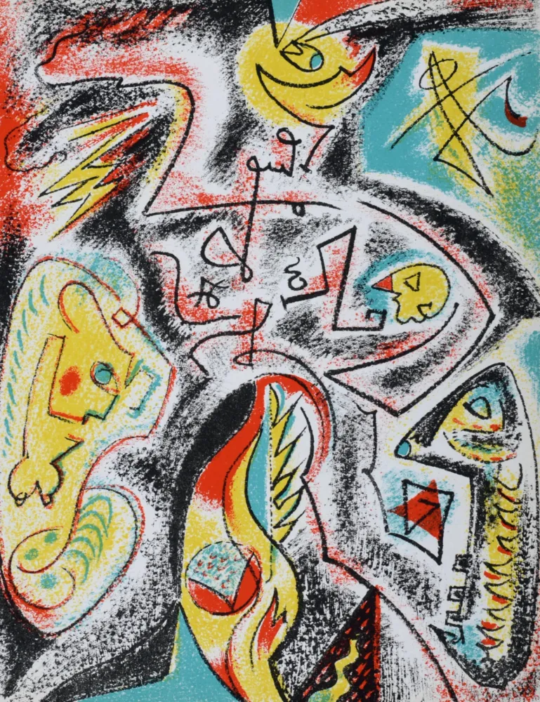 リトグラフ Masson - Composition abstraite, 1969