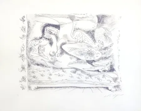 エッチング Masson - Dans l'alcove hantée