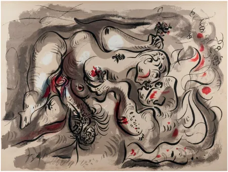 リトグラフ Masson - DESSINS ÉROTIQUES (portfolio de 20 lithographies). 1971.