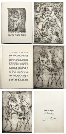 挿絵入り本 Masson - J.J Lévêque. LE TEMPS RÉFLÉCHI. Gravures d'André Masson. PAB 1964