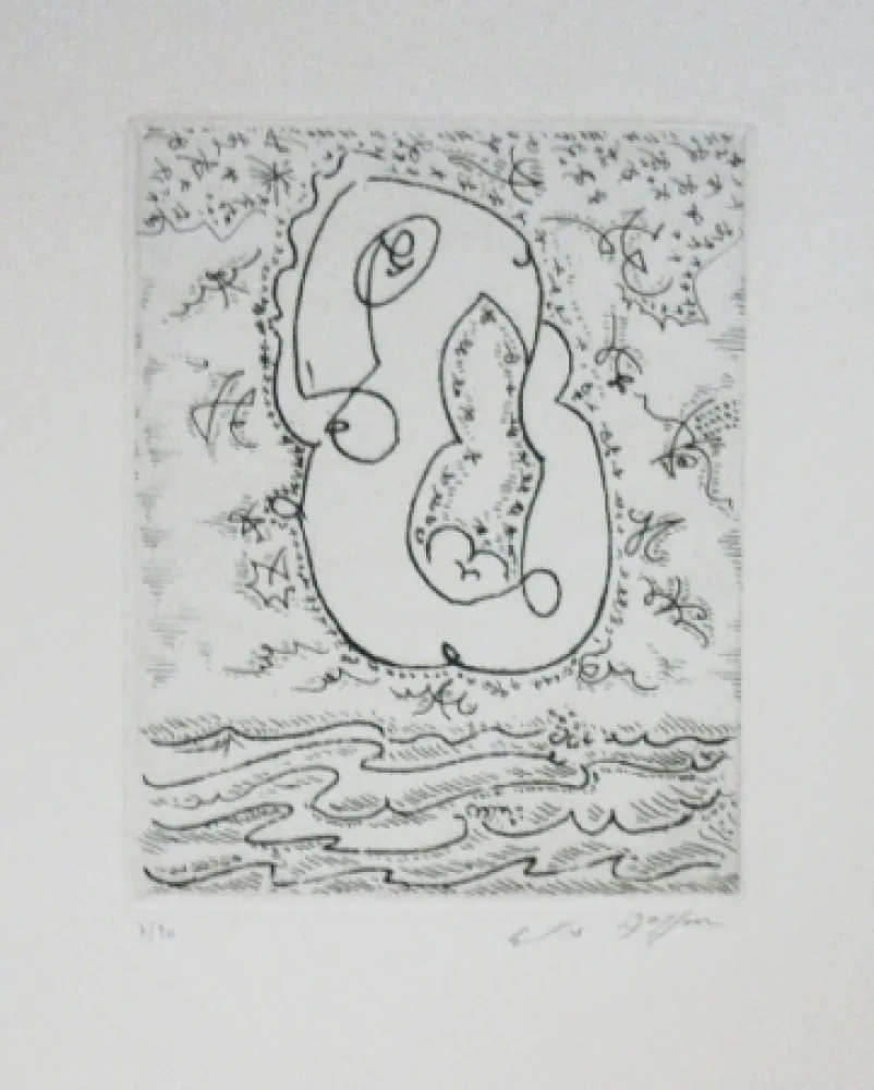 エッチングと　アクチアント Masson - L'amour sur les flots