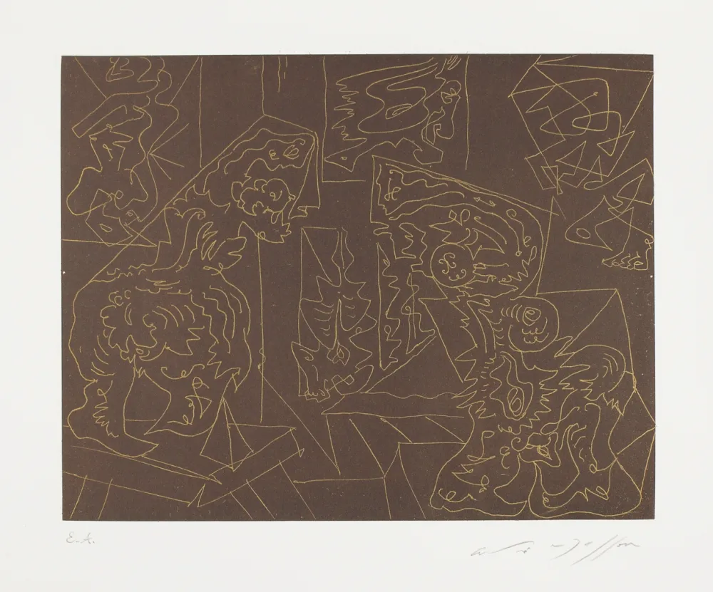 エッチングと　アクチアント Masson - L'atelier du sculpteur (The sculptor's studio)