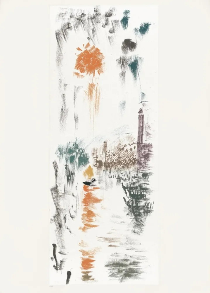 リトグラフ Masson - Le Bassin de St Marc (Voyage à Venise)