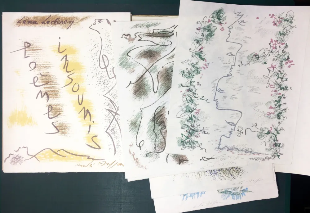 挿絵入り本 Masson - Léna Leclercq. POÈMES INSOUMIS. 10 lithographies signées (1963)