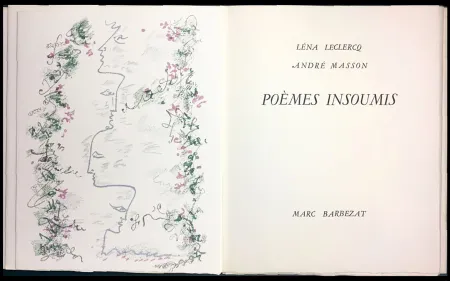 挿絵入り本 Masson - Léna Leclercq. POÈMES INSOUMIS. 8 lithographies en couleurs (1963)