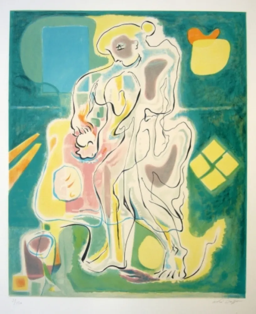 リトグラフ Masson - Maternité