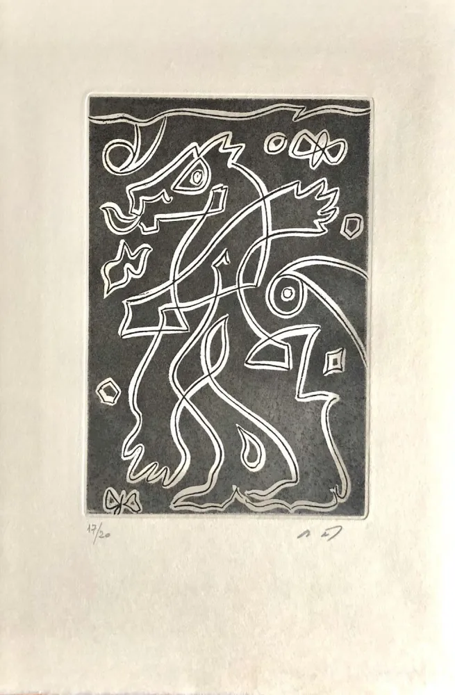 エッチングと　アクチアント Masson - Ô mésange, ô peut-être