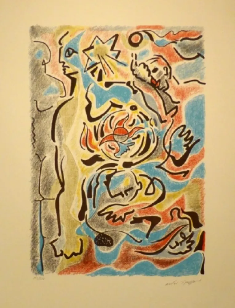 リトグラフ Masson - Omaggio a Michelangelo