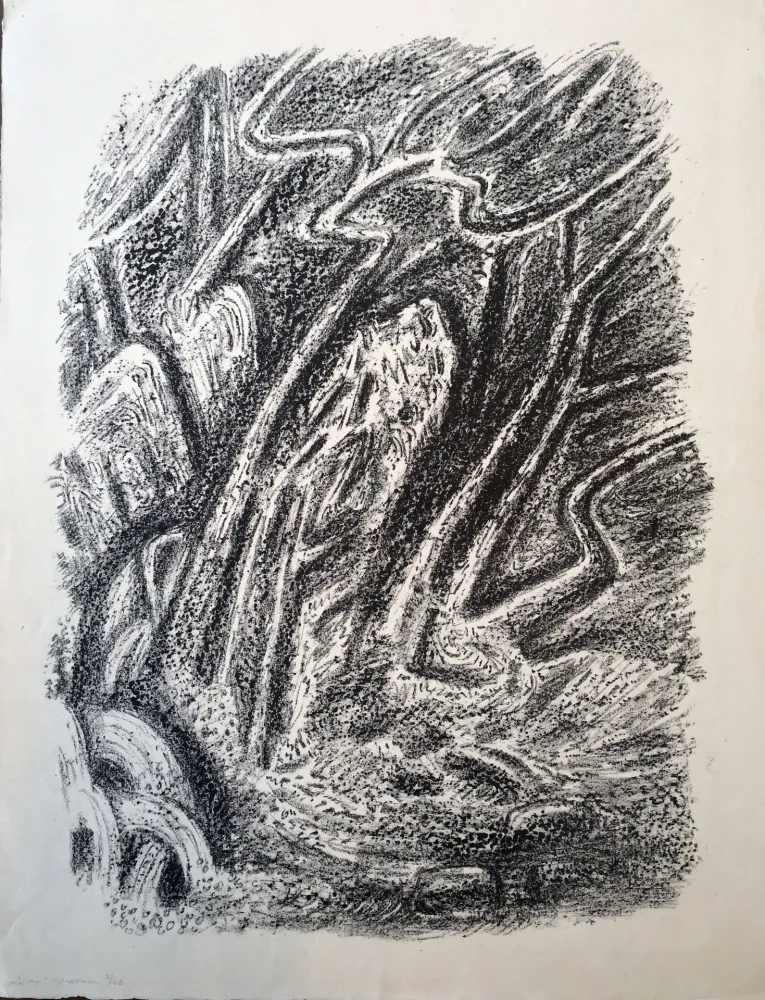 リトグラフ Masson - Paysage au Cascatelles