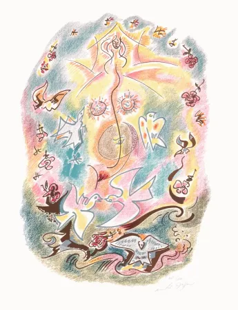 リトグラフ Masson - Sonnets Louise Labé