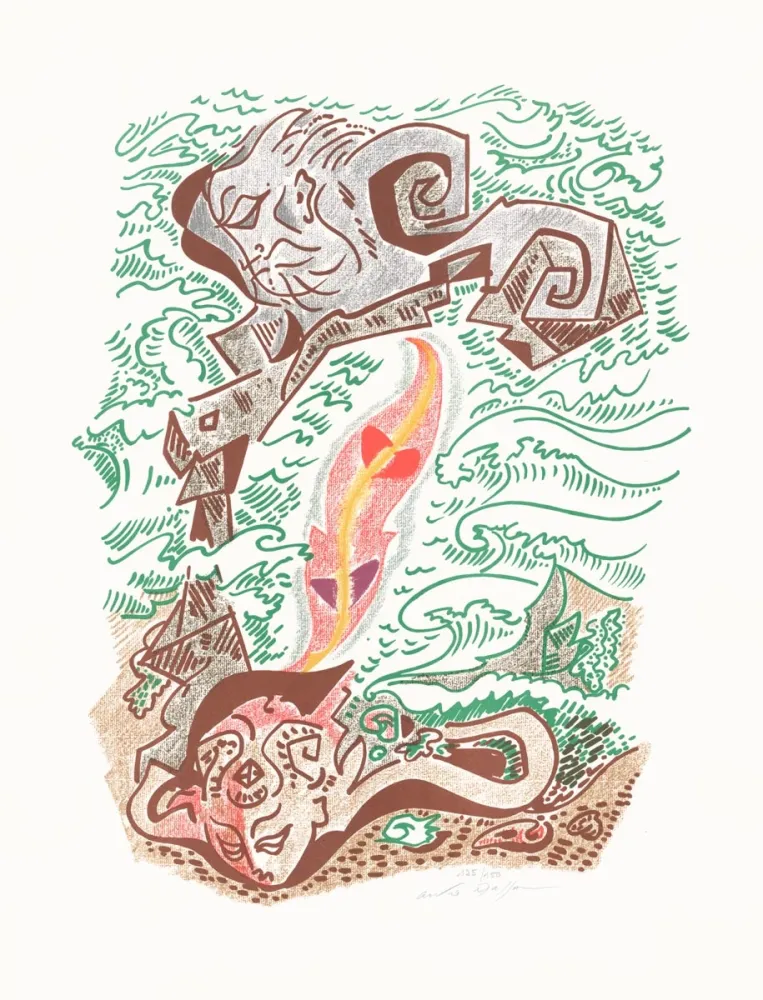 リトグラフ Masson - Sonnets Louise Labé