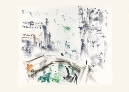 リトグラフ Masson - Un campo le matin (Voyage à Venise)