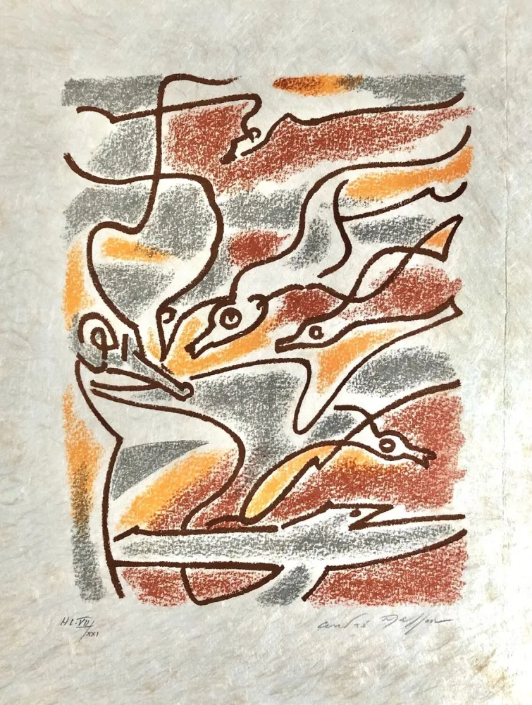 リトグラフ Masson - Une étoile de craie