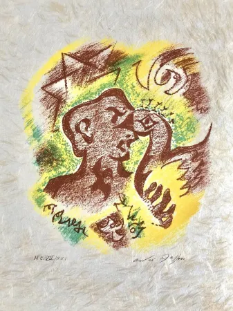 リトグラフ Masson - Une étoile de craie