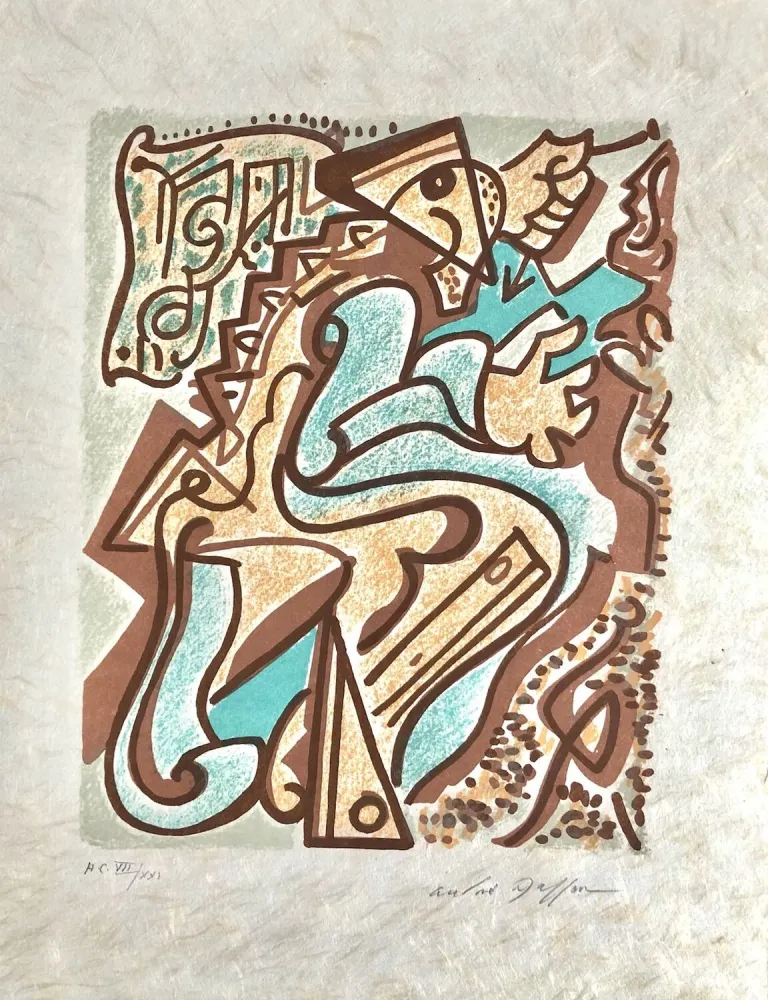 リトグラフ Masson - Une étoile de craie