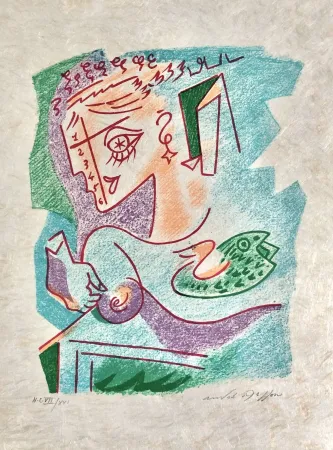 リトグラフ Masson - Une étoile de craie