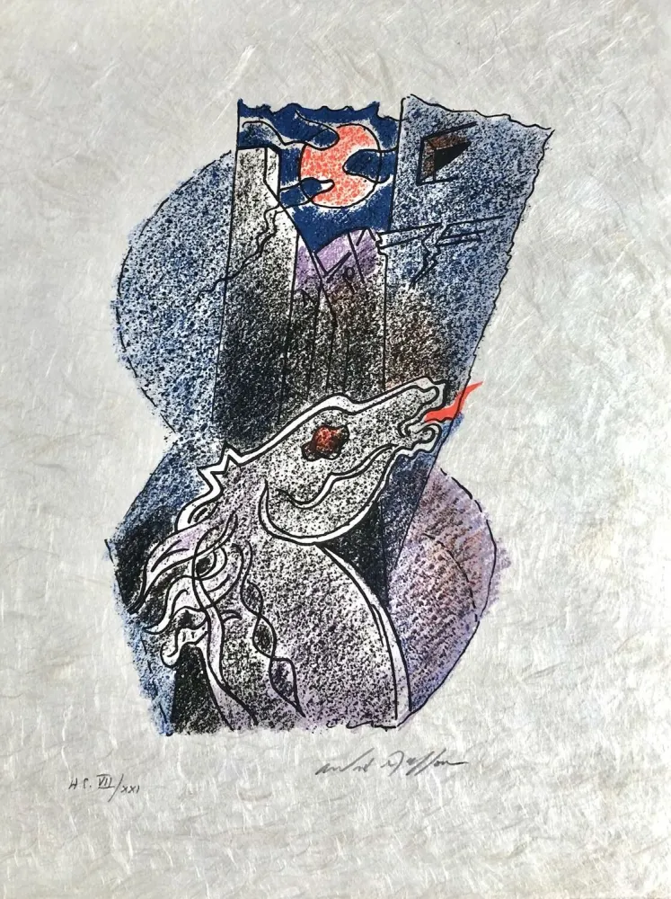 リトグラフ Masson - Une étoile de craie