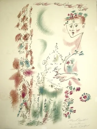 リトグラフ Masson - Venise en fleurs