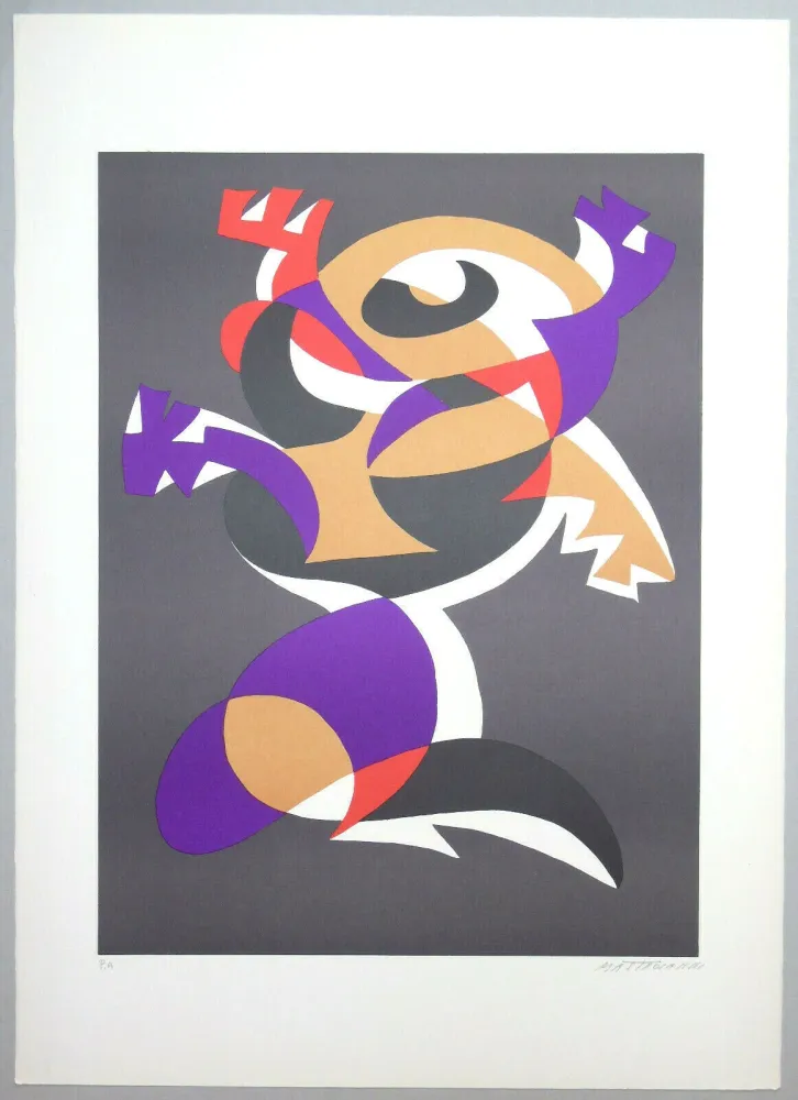 リトグラフ Mastroianni  - Composizione