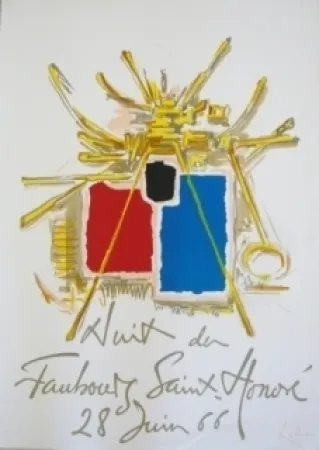 掲示 Mathieu - Affiche Nuit du Faubourg Saint-Honoré 28 juin 66