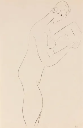 リトグラフ Matisse - 113-Year-Old Lithograph La Lecture, nu de profil
