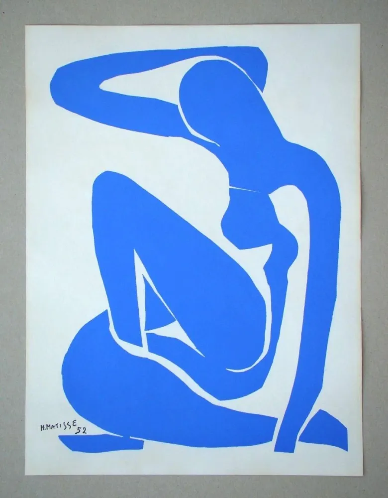 シルクスクリーン Matisse (After) - Nu bleu
