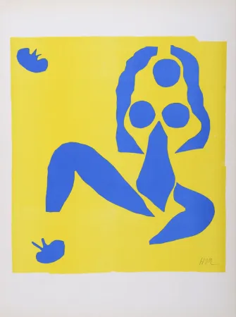 リトグラフ Matisse (After) - Nu Bleu La Grenouille, 1958