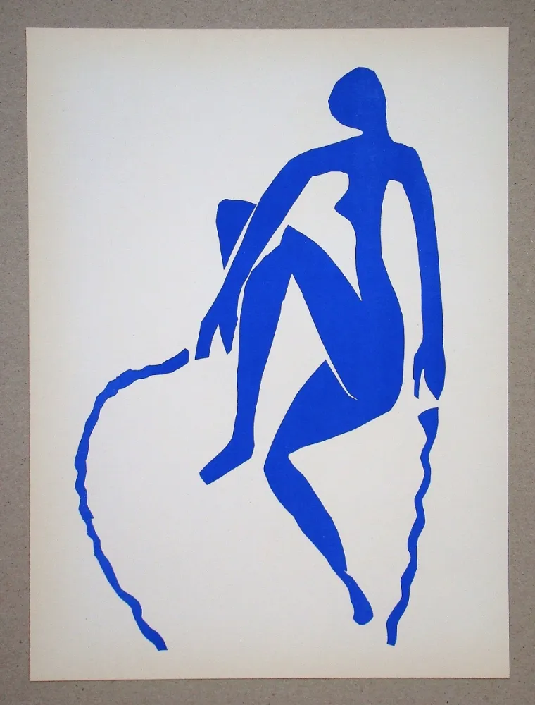 リトグラフ Matisse (After) - Nu bleu, sauteuse de corde - 1952