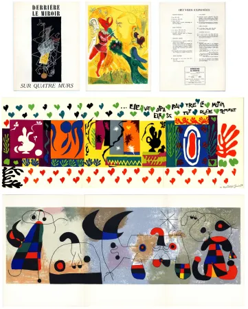挿絵入り本 Matisse - DERRIÈRE LE MIROIR N° 36/37/38. SUR QUATRE MURS. Lithographies de Matisse, Miró, Chagall, Léger (1951)