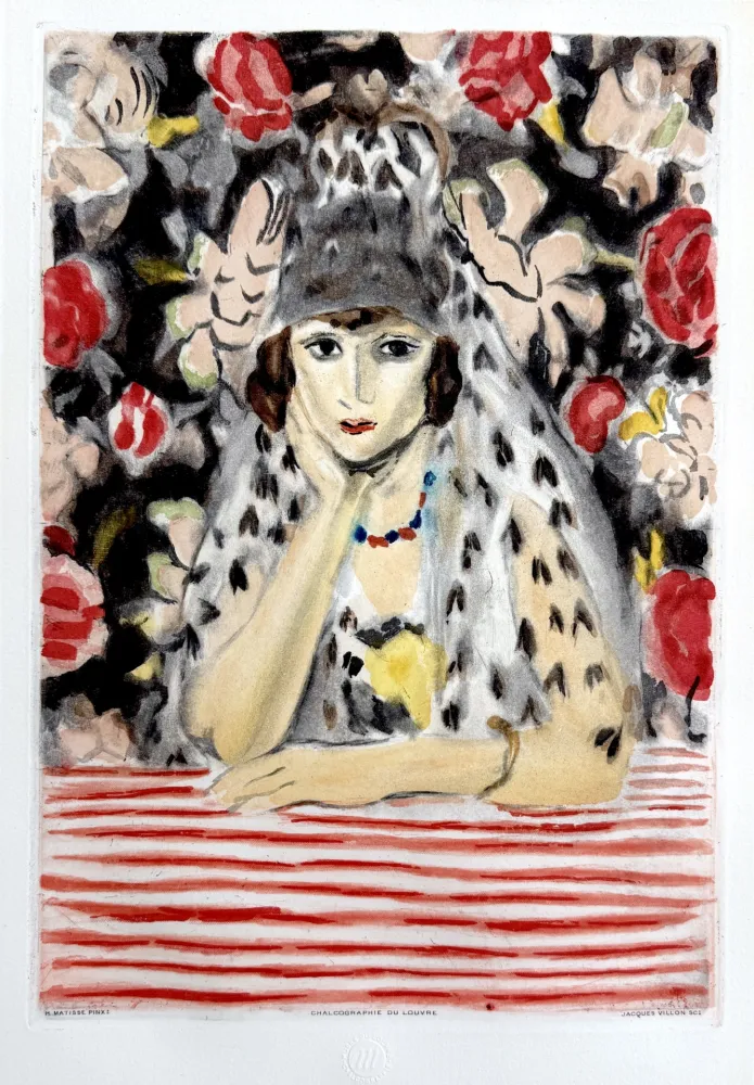 エッチングと　アクチアント Matisse - Espagnole a la Mantille