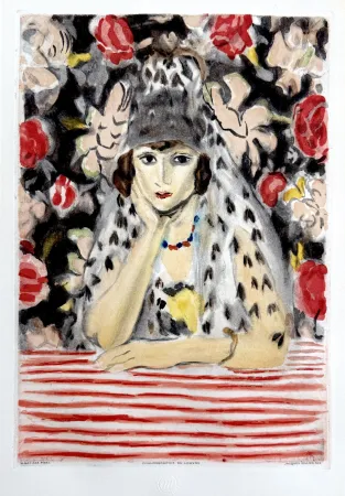 エッチングと　アクチアント Matisse - Espagnole a la Mantille