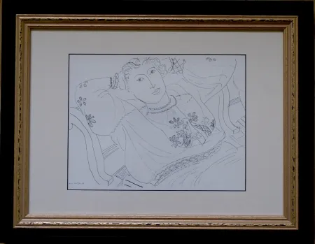 オフセット Matisse - Femme sur chaise longue