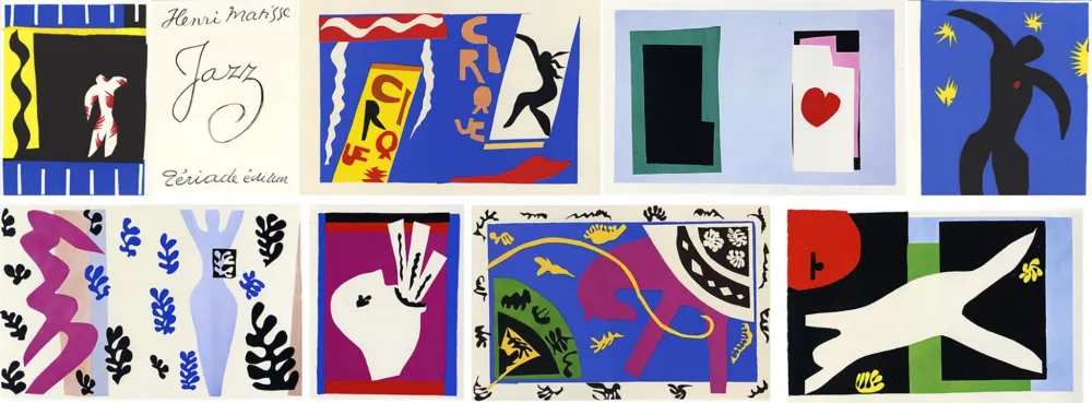 挿絵入り本 Matisse - JAZZ (20 lithographies en couleurs hors-texte).
