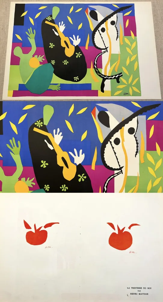 リトグラフ Matisse - LA TRISTESSE DU ROI. Lithographie (Tirage original de 1952-1953)