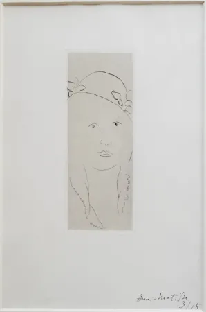 彫版 Matisse - Loulou au chapeau fleuri