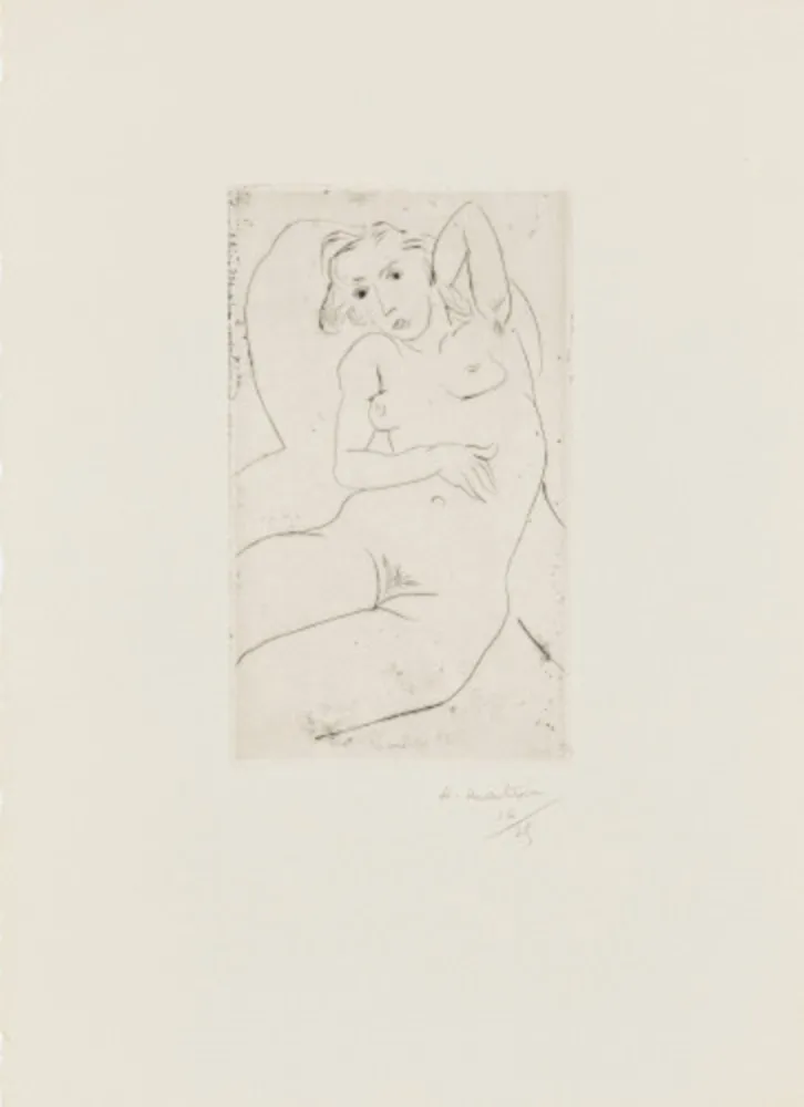 ポイントーセッシュ Matisse - Nu assis-les yeux noris